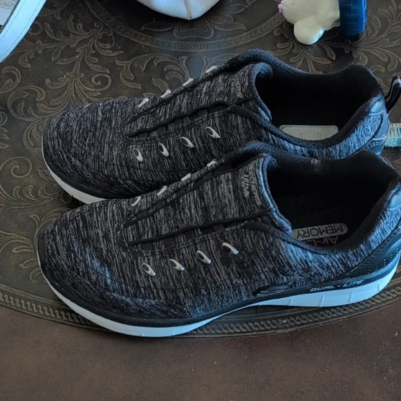 Skechers Gray and Black Memory Foam Sneakers - Picture 3 of 5